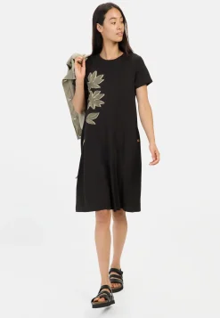Kurzes T-Shirt-Kleid mit Blumenprint