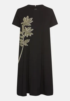 Kurzes T-Shirt-Kleid mit Blumenprint