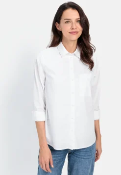 Langarm Bluse aus reiner Baumwolle