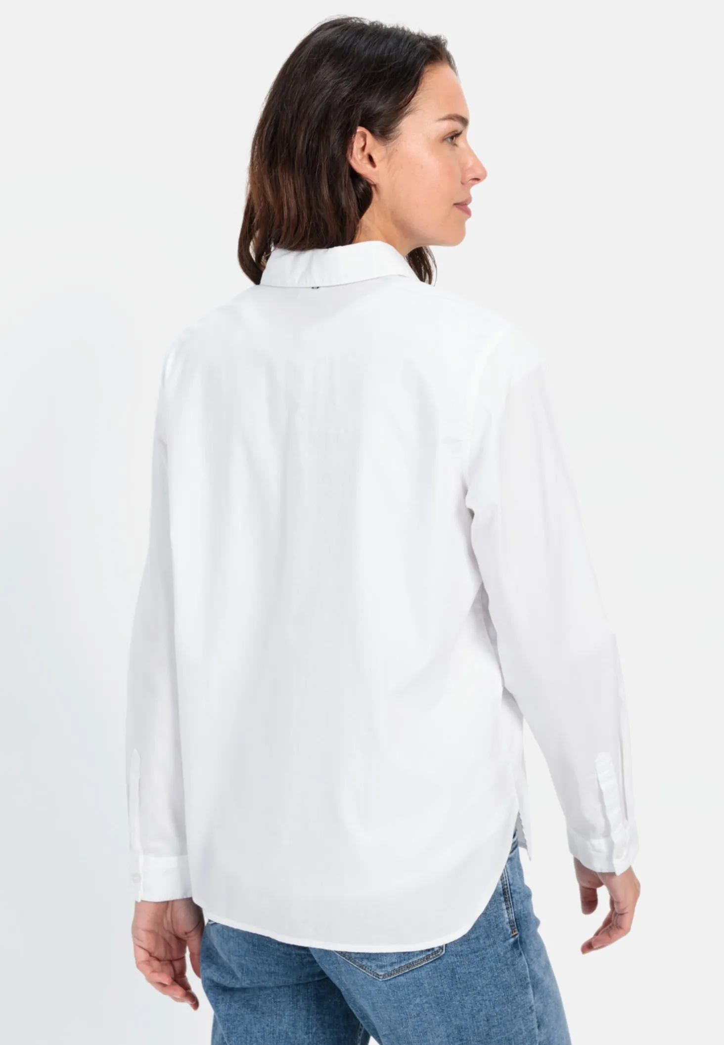 Langarm Bluse aus reiner Baumwolle