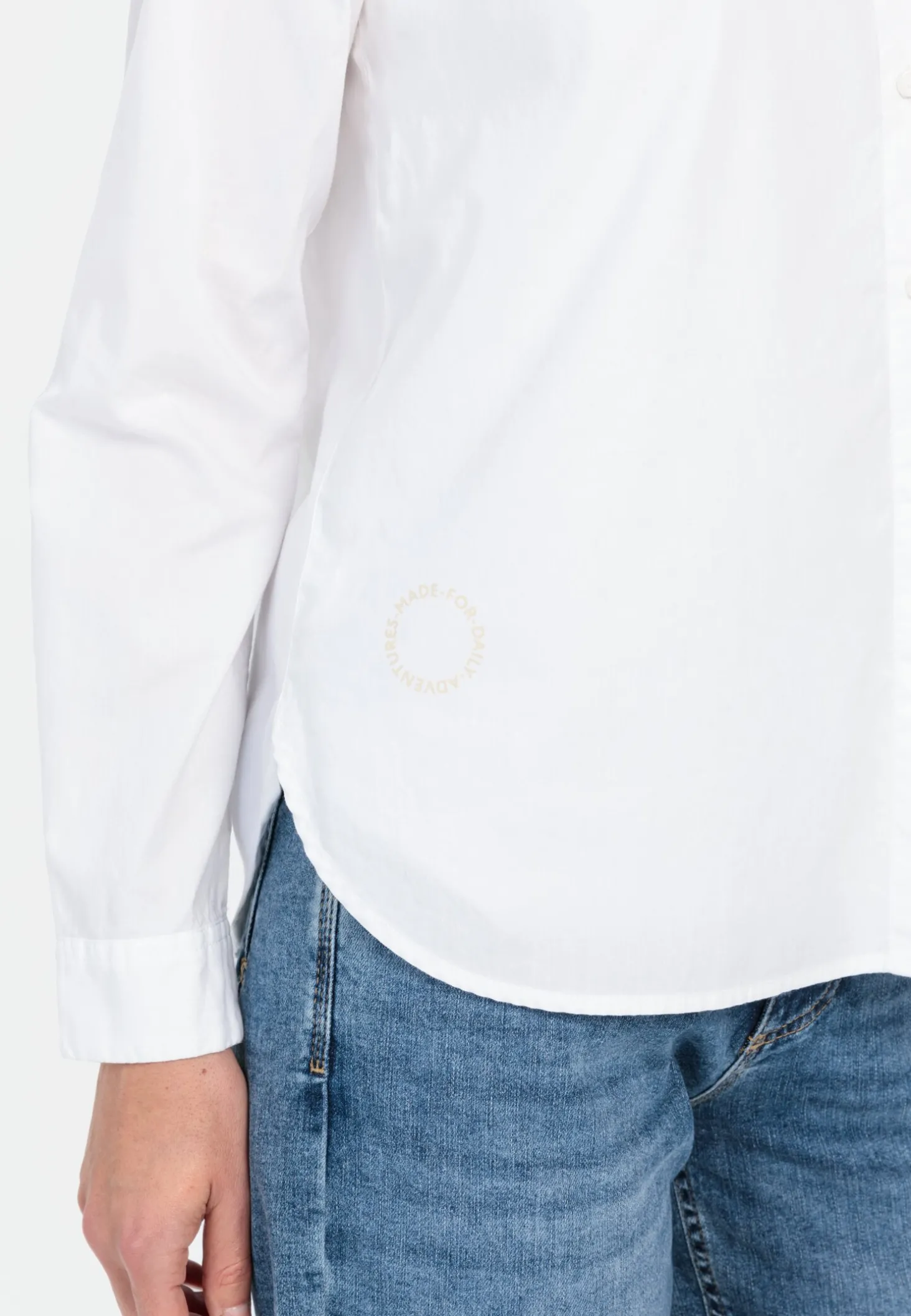 Langarm Bluse aus reiner Baumwolle