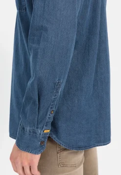Langarm Hemd in Denim-Optik