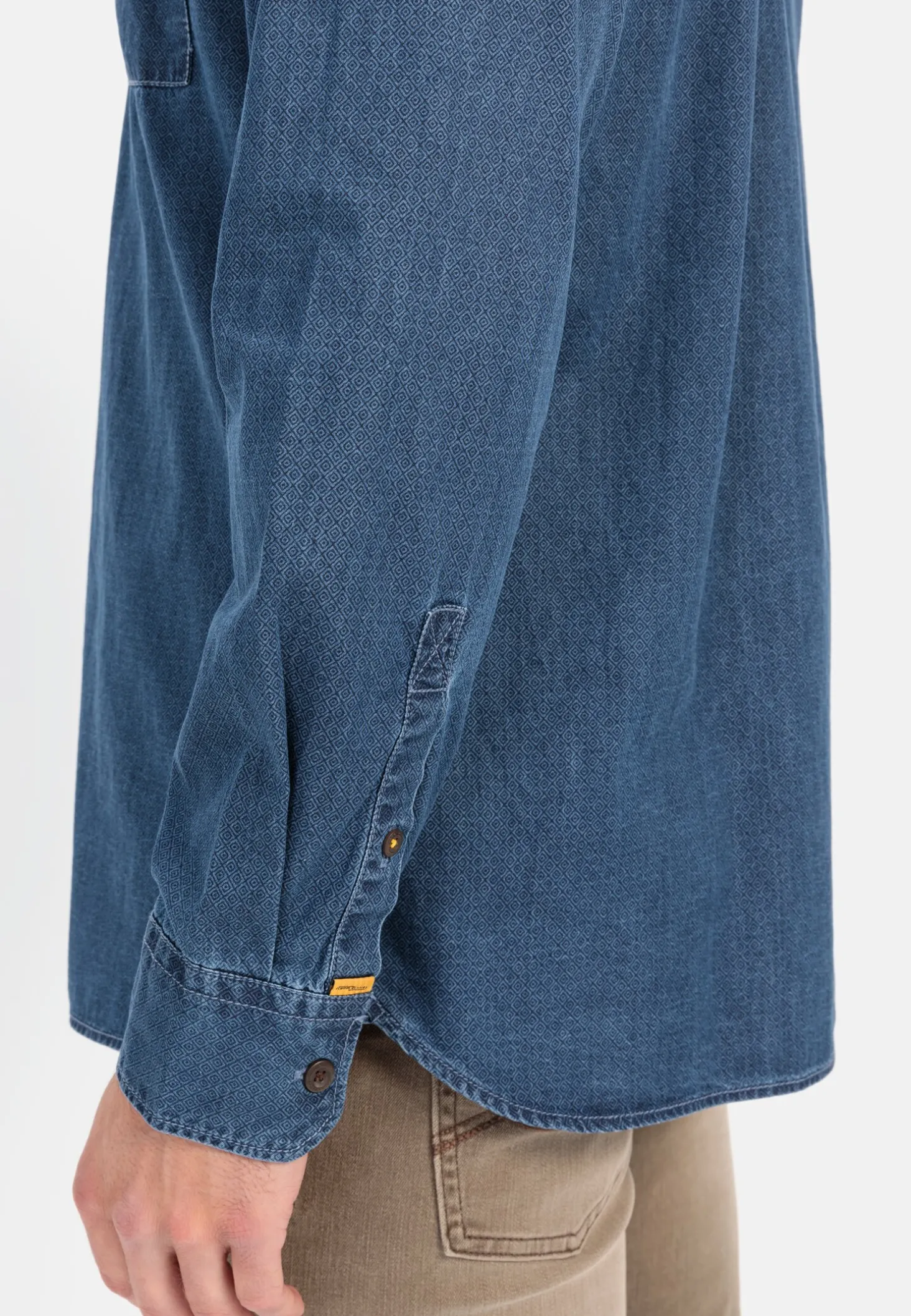 Langarm Hemd in Denim-Optik