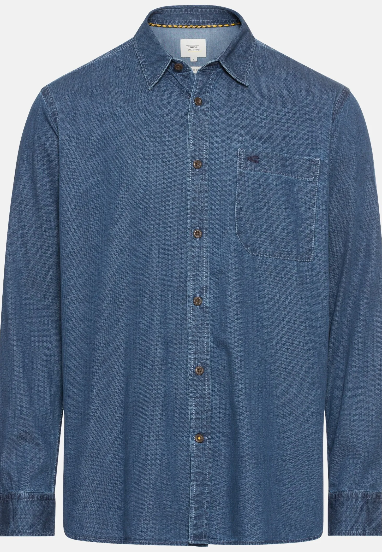 Langarm Hemd in Denim-Optik