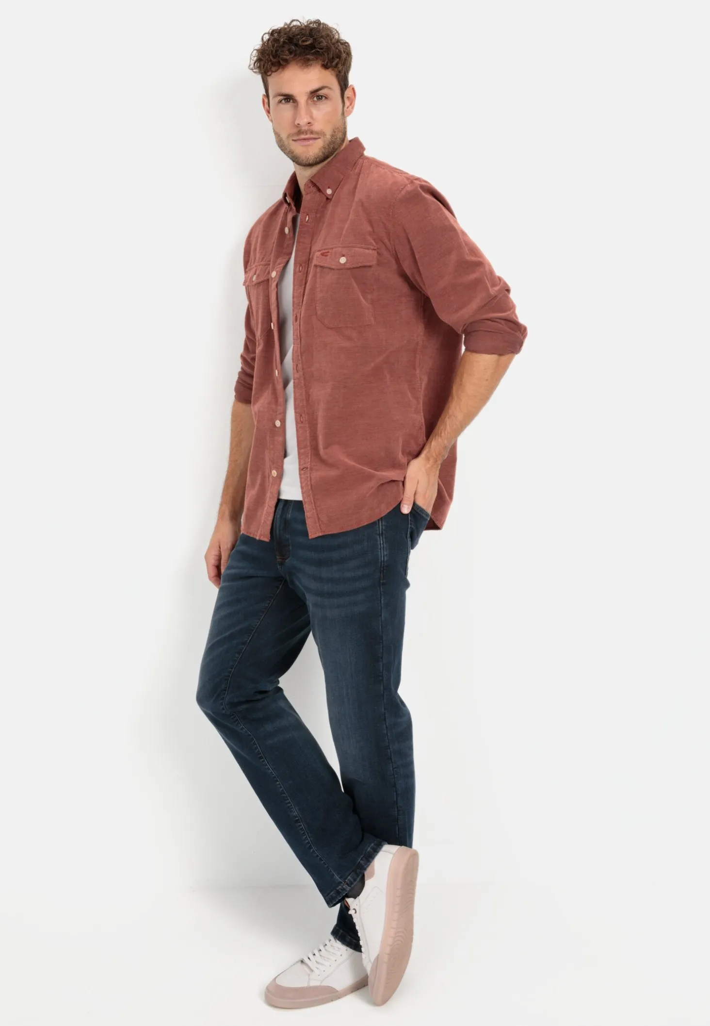 Langarm Hemd in Regular Fit aus Cord