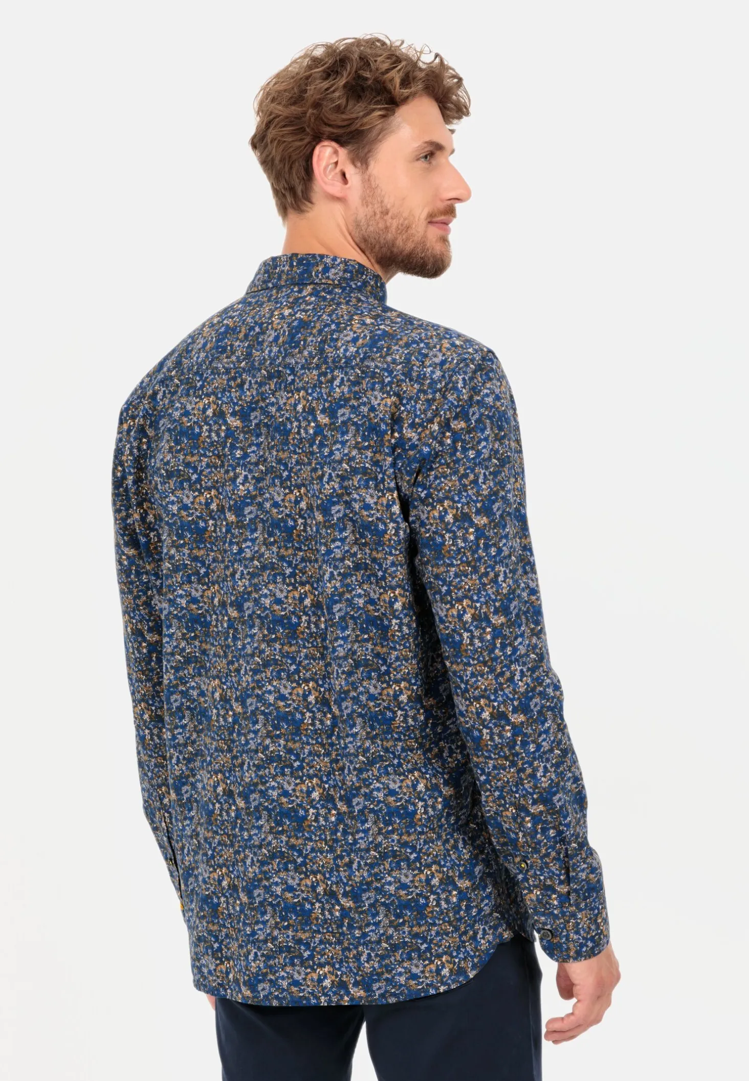 Langarm Hemd mit Allover-Print