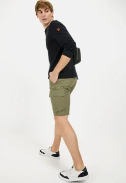 Langarm Henley mit Brusttasche