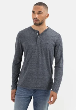 Langarm Henleyshirt aus nachhaltigem Baumwollmix