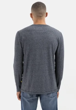 Langarm Henleyshirt aus nachhaltigem Baumwollmix