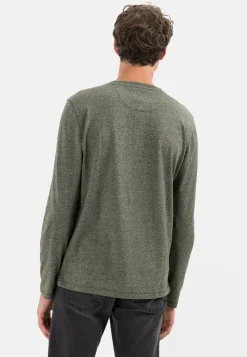 Langarm Henleyshirt aus nachhaltigem Baumwollmix