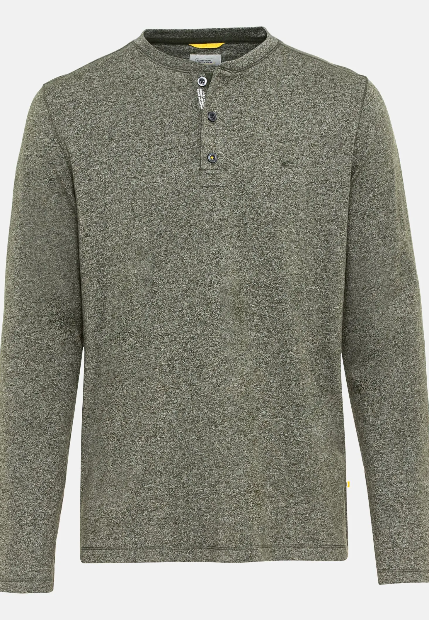 Langarm Henleyshirt aus nachhaltigem Baumwollmix