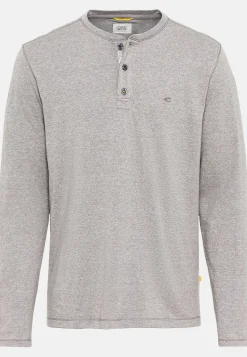 Langarm Henleyshirt aus nachhaltigem Baumwollmix