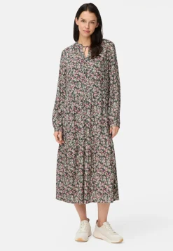 Langarm Kleid aus reiner Viskose