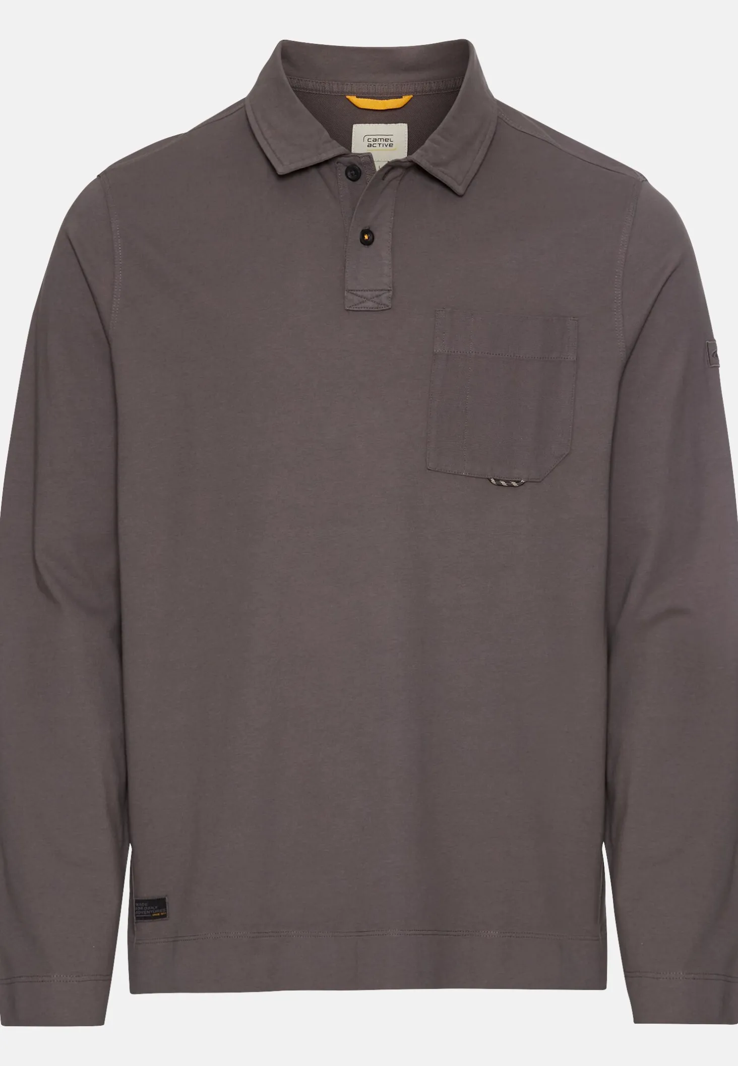 Langarm Poloshirt aus reiner Baumwolle