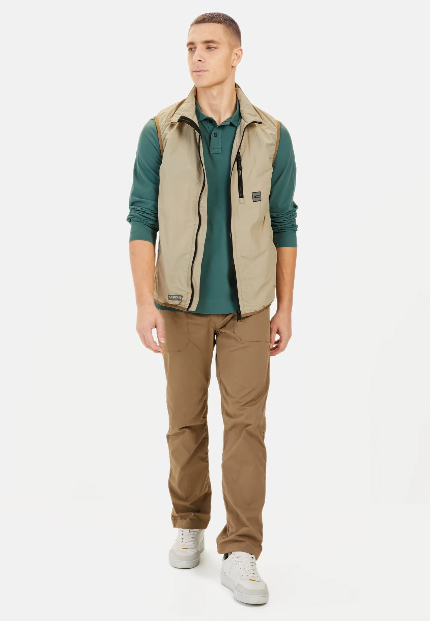 Langarm Poloshirt aus reiner Baumwolle