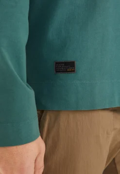 Langarm Poloshirt aus reiner Baumwolle