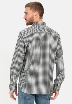 Langarm Shirt aus reiner Baumwolle mit Button-Down-Kragen