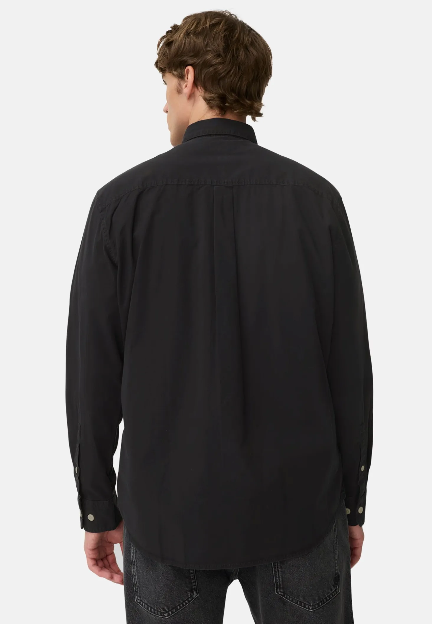Langarm Shirt mit Button-Down Kragen