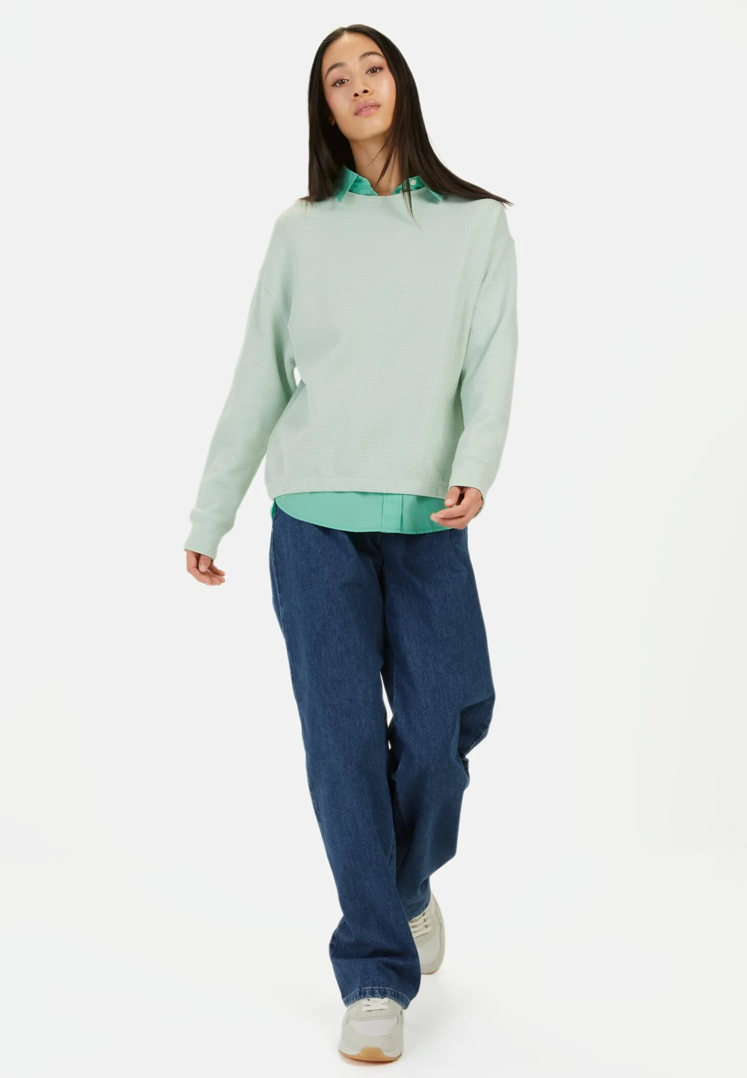 Langarm Sweatshirt aus reiner Baumwolle