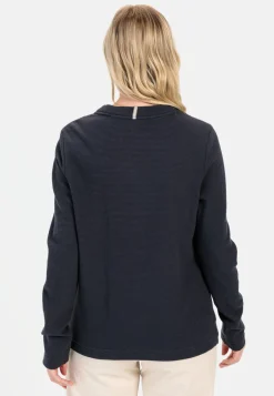 Langarm Sweatshirt mit Waffelmuster