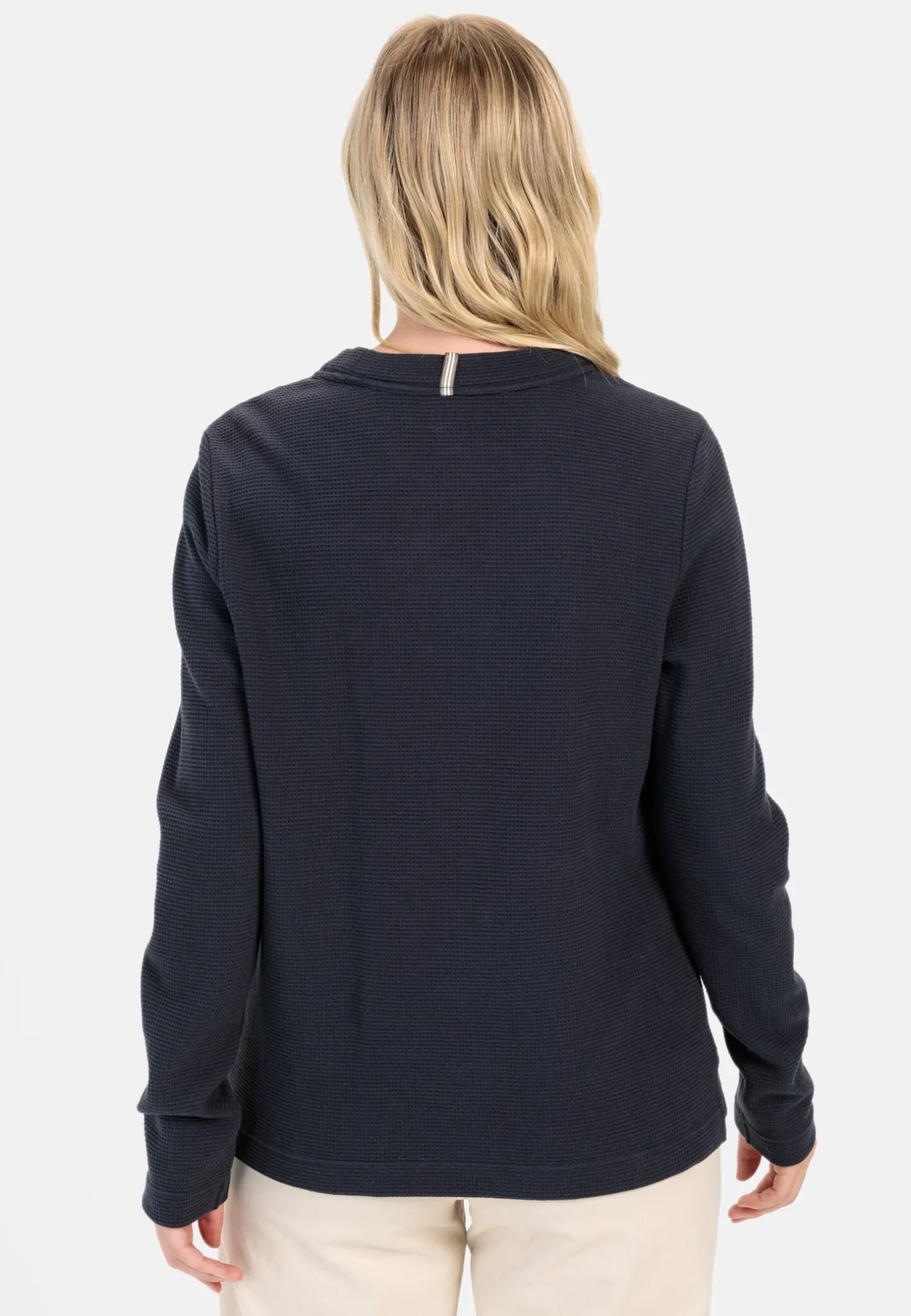 Langarm Sweatshirt mit Waffelmuster