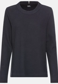Langarm Sweatshirt mit Waffelmuster