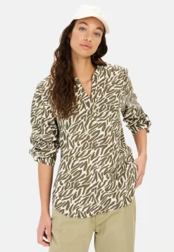Langarm-Bluse mit Allover-Print