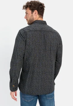 Langarmhemd mit Minimal-Print