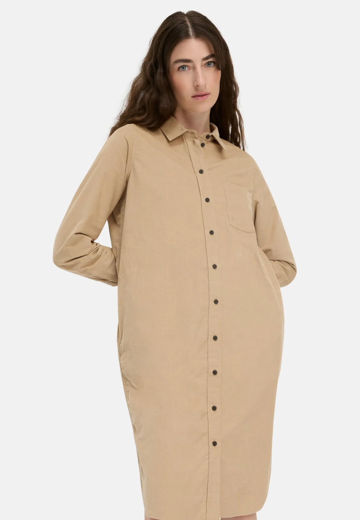 Langarmkleid mit Taillengürtel