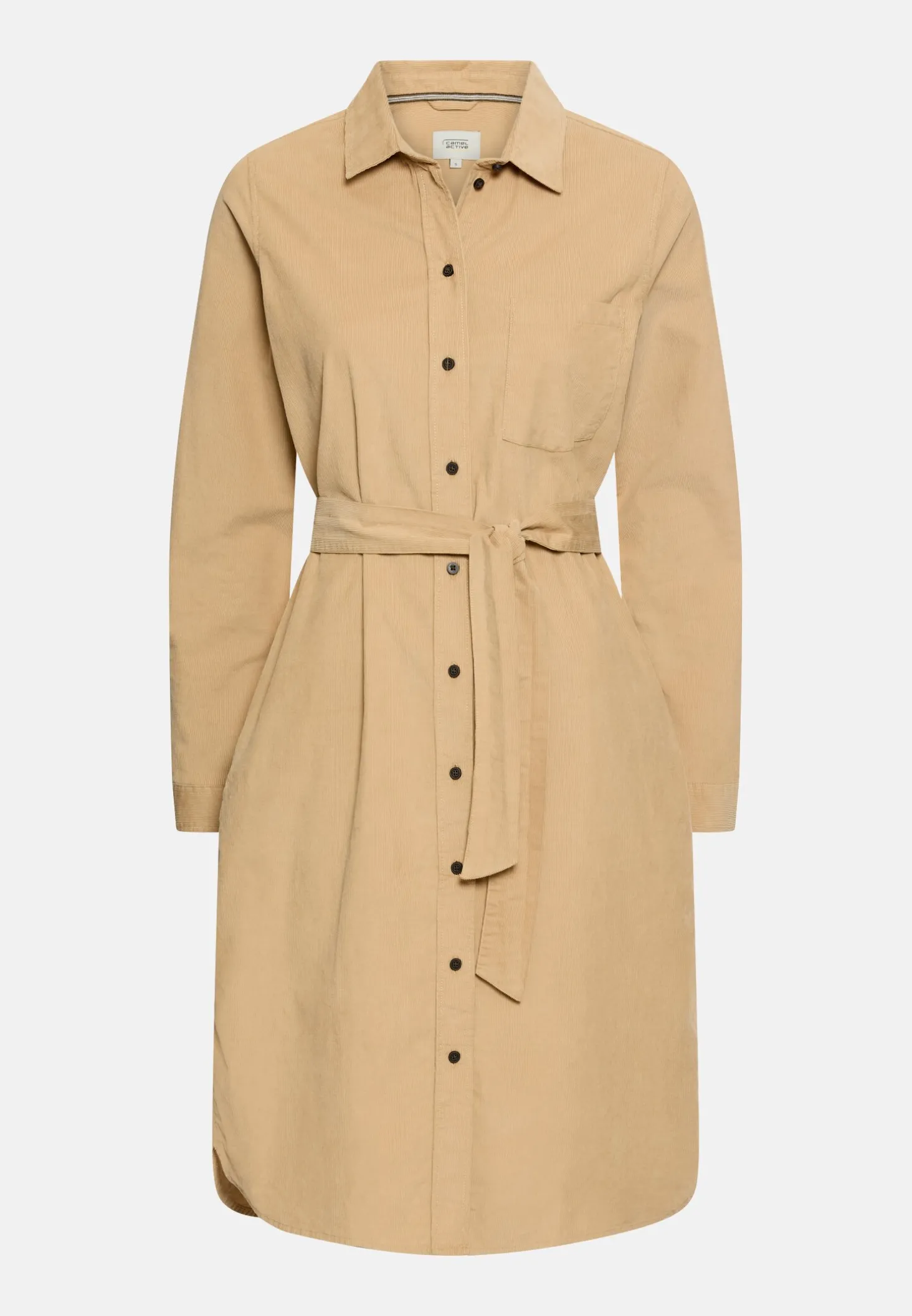 Langarmkleid mit Taillengürtel