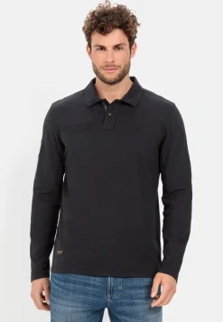 Langarm-Poloshirt aus reiner Baumwolle