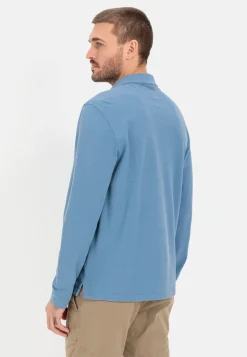 Langarm-Poloshirt aus reiner Baumwolle