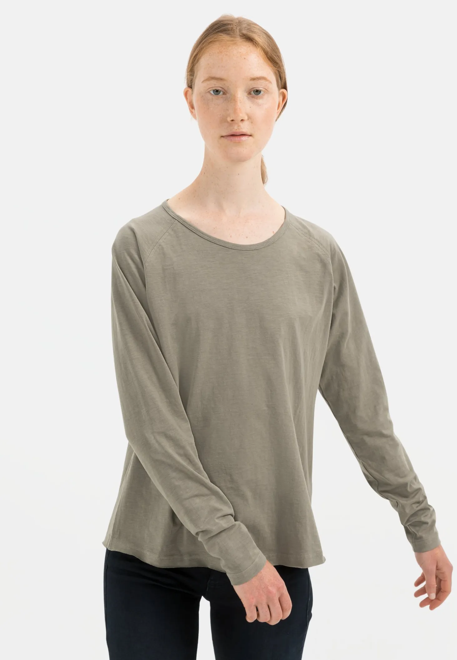 Langarmshirt aus reiner Baumwolle