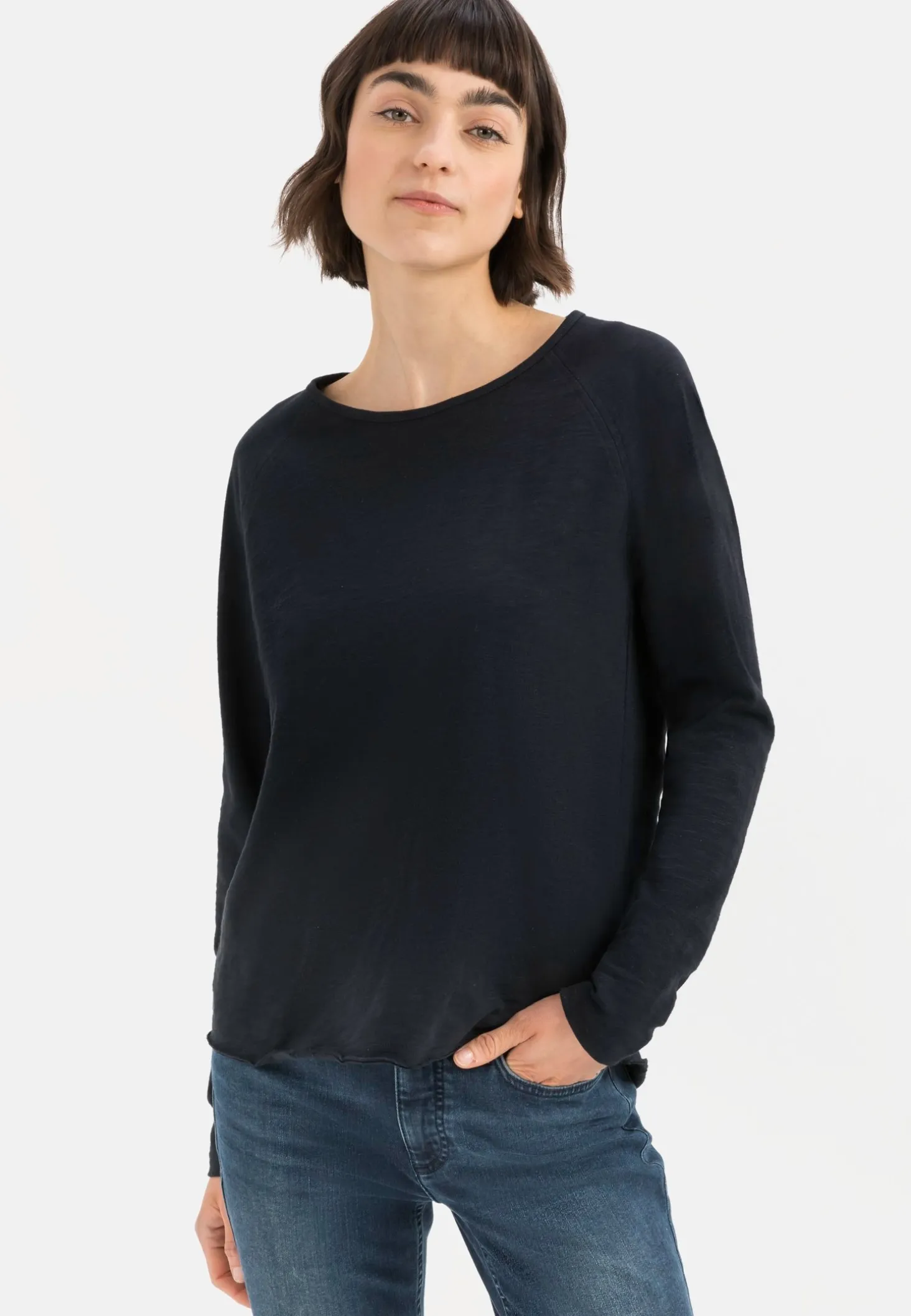 Langarmshirt aus reiner Baumwolle