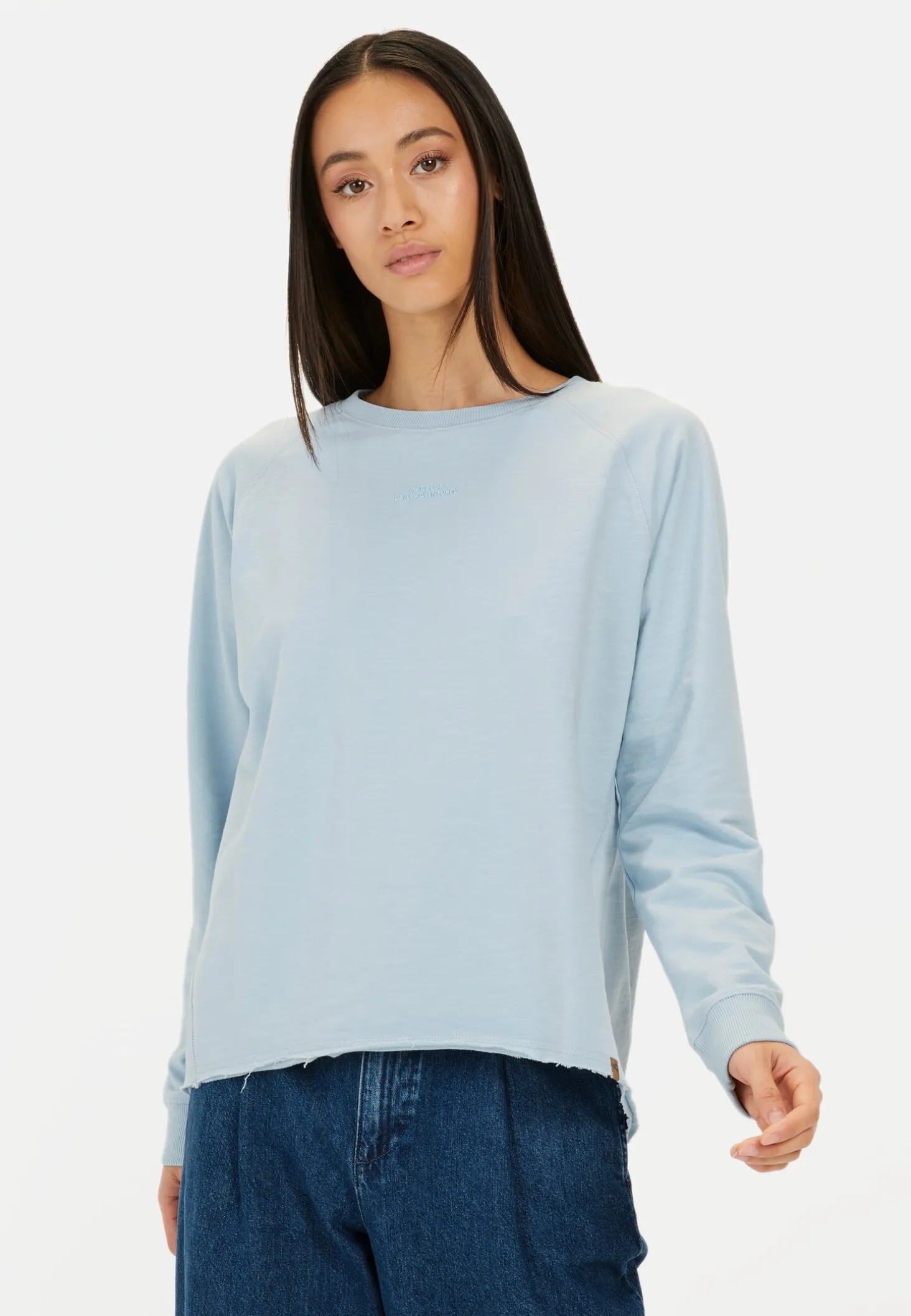 Langarmshirt aus reiner Baumwolle