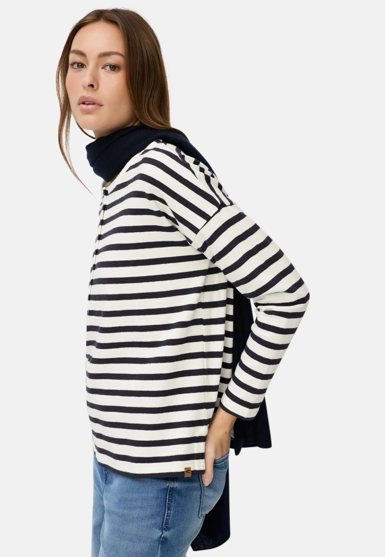 Langarmshirt mit Knopfverschluss