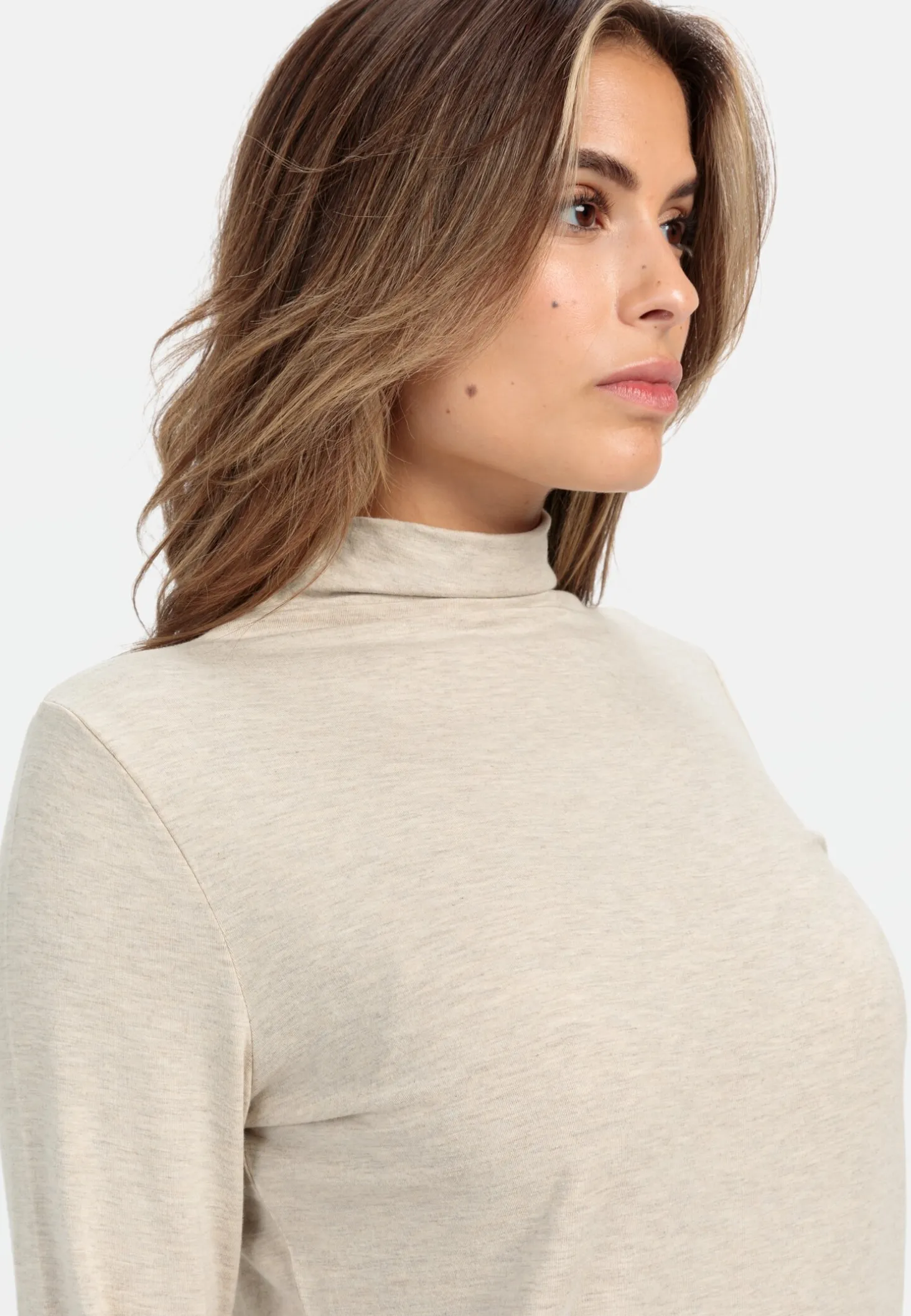 Langarmshirt mit Rollkragen