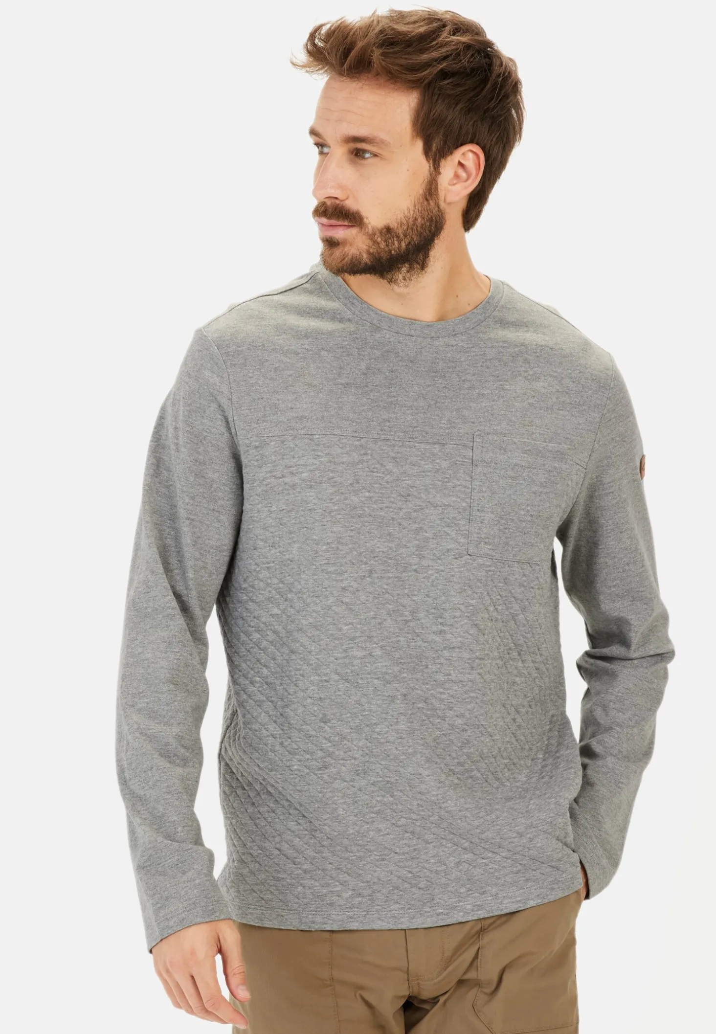 Langarmshirt mit Steppmuster