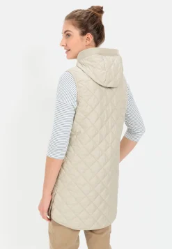 Lange Steppweste aus recyceltem Polyester