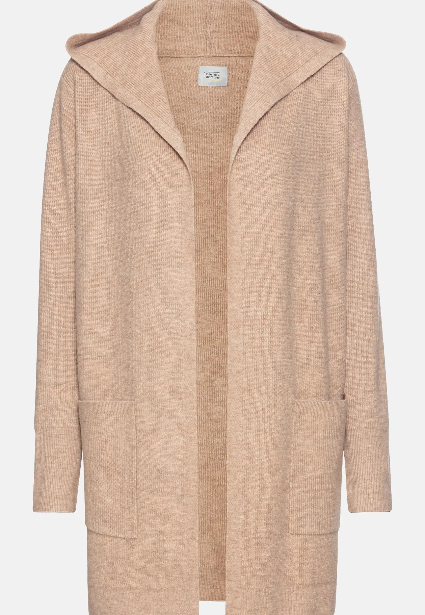 Langer Cardigan mit Kapuze