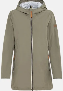 Langer Windbreaker aus recyceltem Polyester