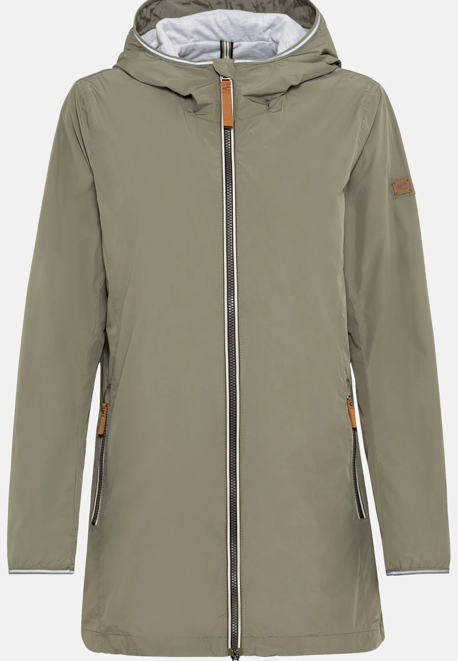 Langer Windbreaker aus recyceltem Polyester