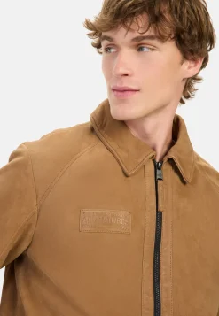 Leder Blouson mit Hemdkragen