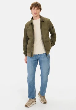 Leder Blouson mit Hemdkragen