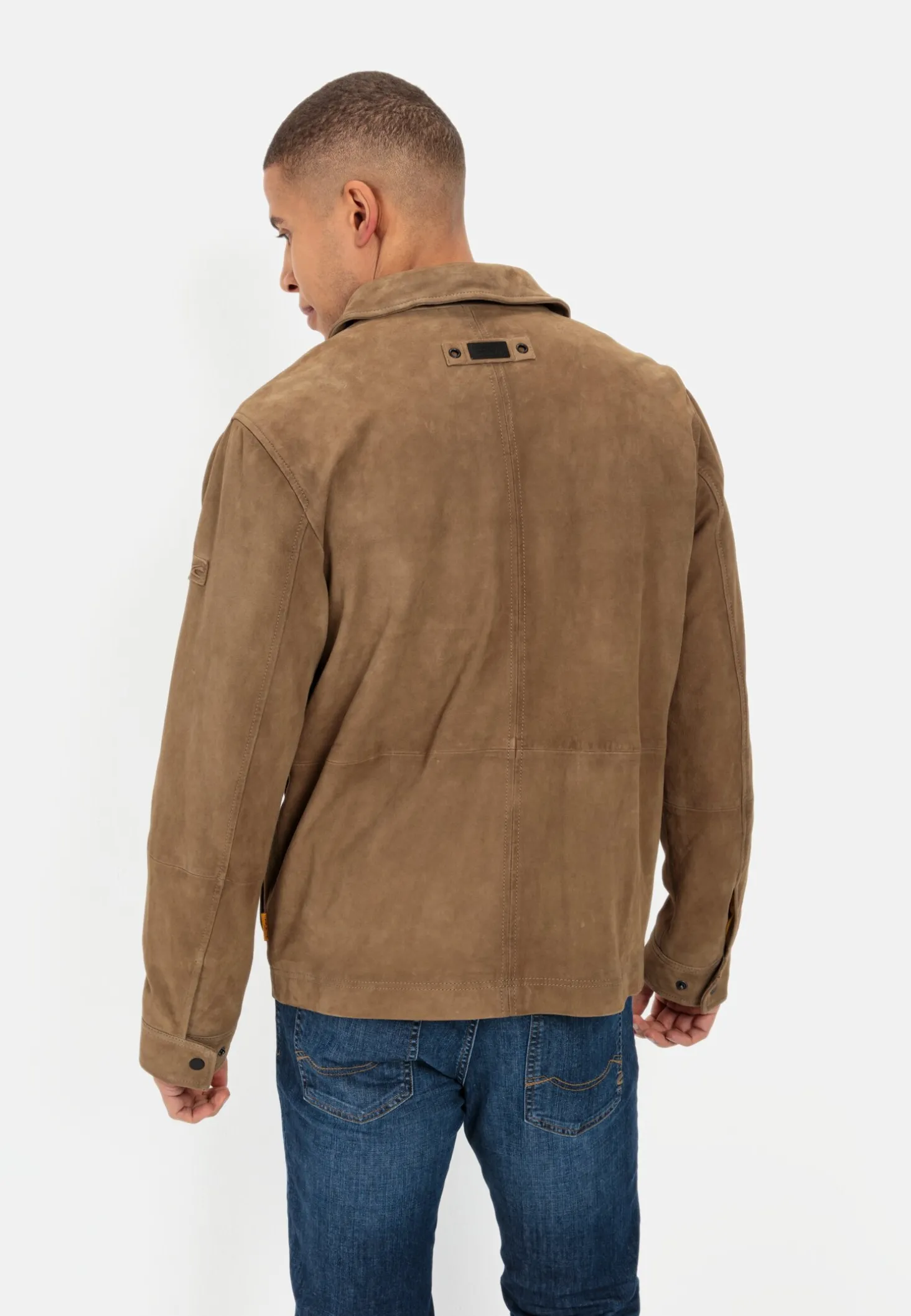 Leder Blouson mit Liegekragen