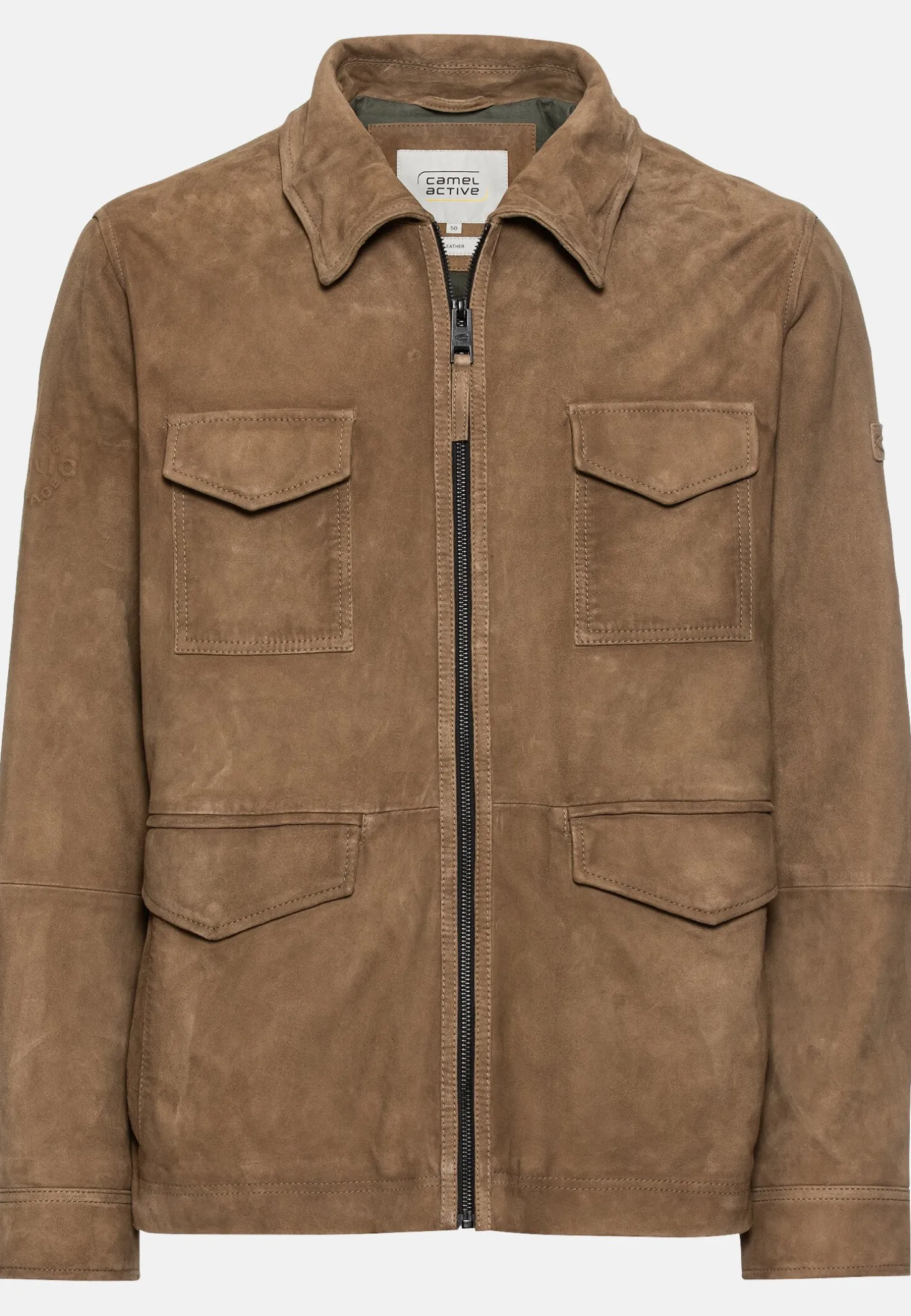 Leder Blouson mit Liegekragen