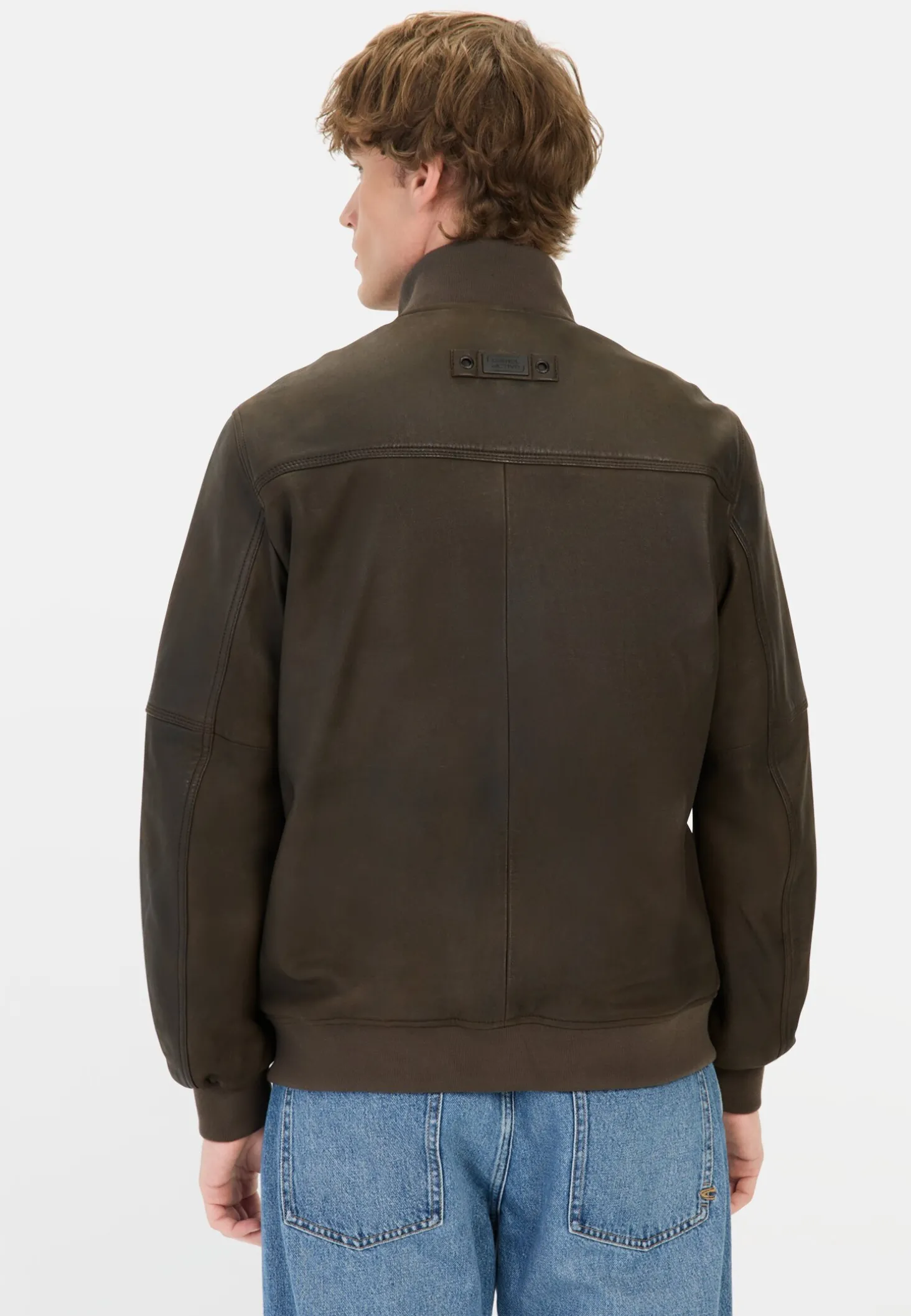 Lederjacke mit Bomberkragen