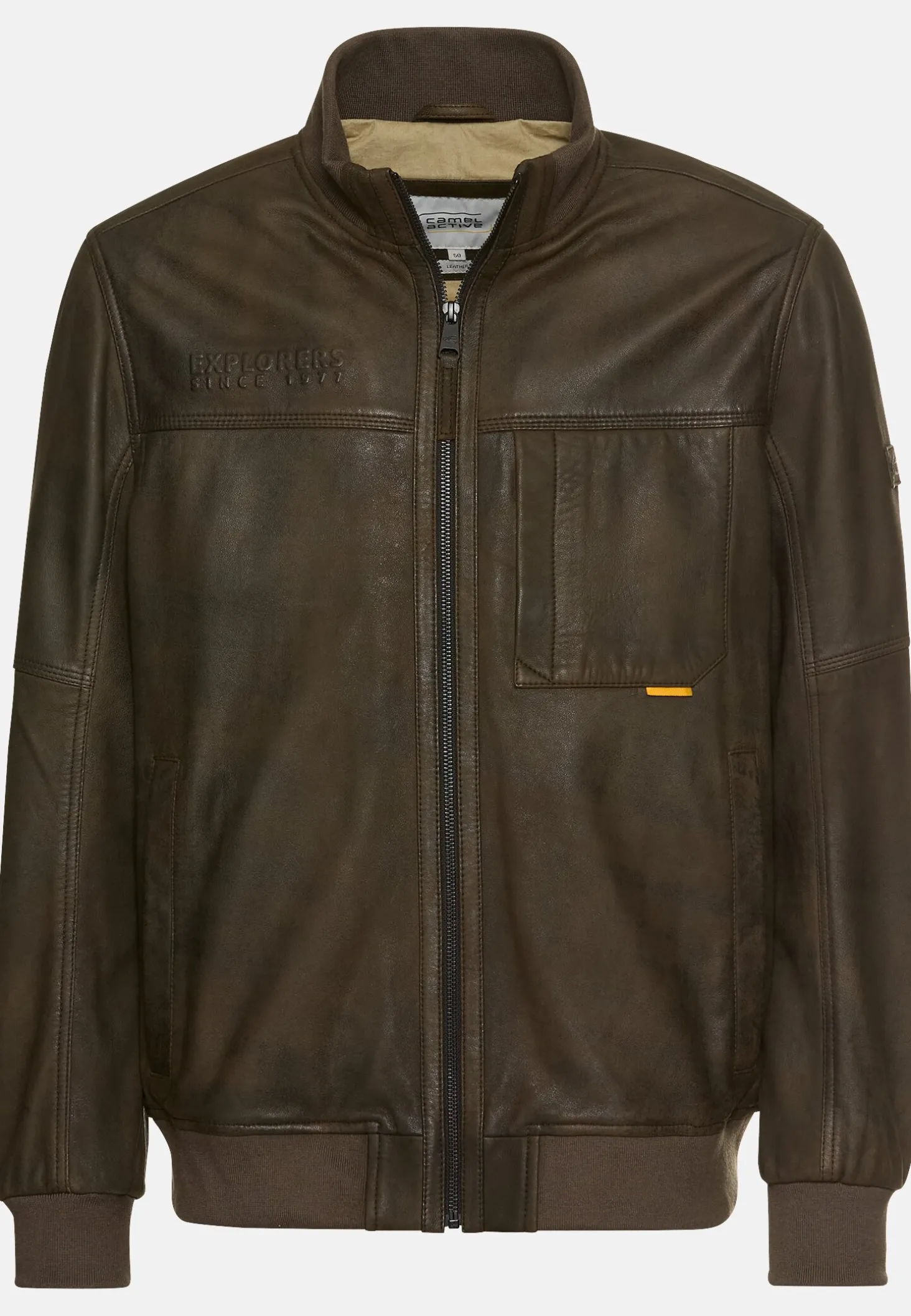 Lederjacke mit Bomberkragen