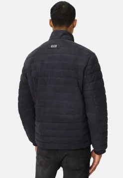 Lederjacke mit Stehkragen und Brusttasche