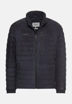 Lederjacke mit Stehkragen und Brusttasche